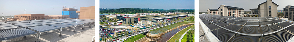 Collecteur à tube à vide à insertion transversale